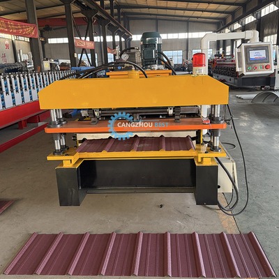 Meksika Popüler Renkli Çelik Profili IBR R101 Çatı Yaprağı Rulo Formasyon Makinesi