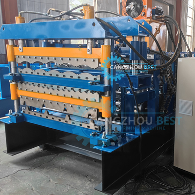 Şili Popüler Zee Tile Corrguated Tr4 Üç Katmanlı Çatı Yaprakı Rulo Yapım Makinesi
