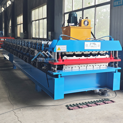 PPGI Çift Katmanlı Rulo Yapım Makinesi 3Kw Ana Motor Gücü Delta Inverter ile