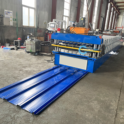 3Kw ana motoru ile çift katmanlı dalgalanmış levha yuvarlama makinesi
