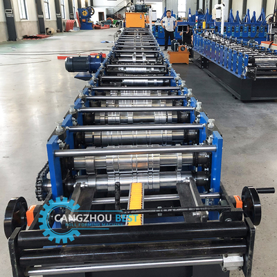 Galvanizli Yağmur Oluğu Profil Rulo Şekillendirme Makinesi (PLC Kontrollü)