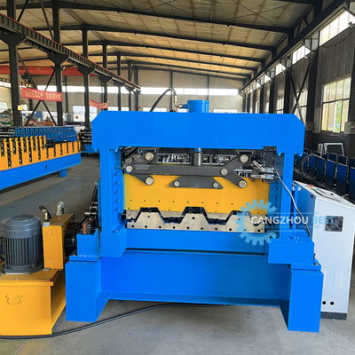 Zemin Döşeme Rulo Şekillendirme Makinesi 1250mm PLC Kontrol 22kw