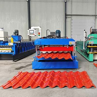PLC Kontrollü 3KW Otomatik Çatı Kiremiti Rulo Şekillendirme Makinesi
