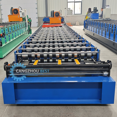 PLC Kontrollü 3KW Otomatik Çatı Kiremiti Rulo Şekillendirme Makinesi