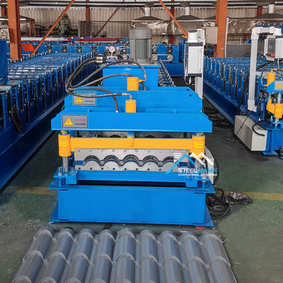 PLC Kontrollü 3KW Otomatik Çatı Kiremiti Rulo Şekillendirme Makinesi