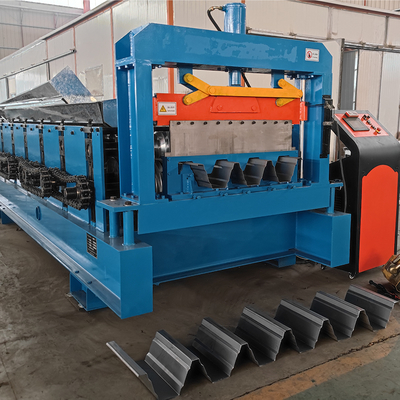 Otomatik Galvanizli Metal Döşeme Kat Levhası Rulo Şekillendirme Makinesi