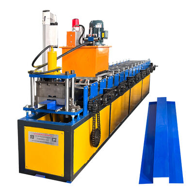 Galvanized Steel Profile PLC Control Hydraulic Cutting K Gutter Making Roll Forming Machine