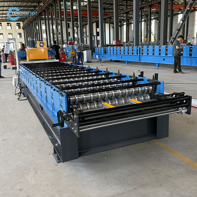 Galvanizli Çelik Oluklu Çatı Kaplama Levhası Rulo Şekillendirme Makinesi İmalatı