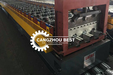 Bobin Genişliği 1250mm Metal Çelik Galvanizli Zemin Taşlama Yapımcılığı Rulo Formasyon Makinesi