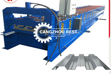 Galvanizli Çelik Büyük Güç 8-25m/min Metal Deck Roll Forming Machine