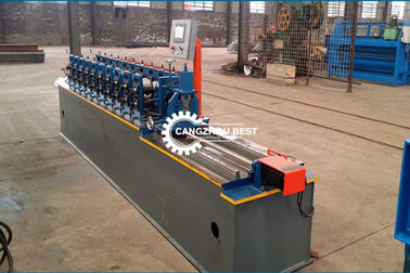 25m/Min'de sabitlenmiş ve söndürülmüş Snap Lock Stud ve Track Roll Forming Machine