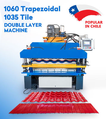 Duvar ve Çatı Çift Katmanlı Çatı Kaplama Rulo Şekillendirme Makinesi 8.5kw Bilgisayarlı