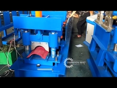 0.4mm Renkli Çelik Kiremit Çatı Mahya Kapağı Rulo Şekillendirme Makinesi Ce