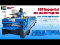 Delta PLC ve Yüksek Kaliteli 45 Çelik Roller ile özelleştirilebilir Çift Katmanlı Çatı Yaprak Makinesi